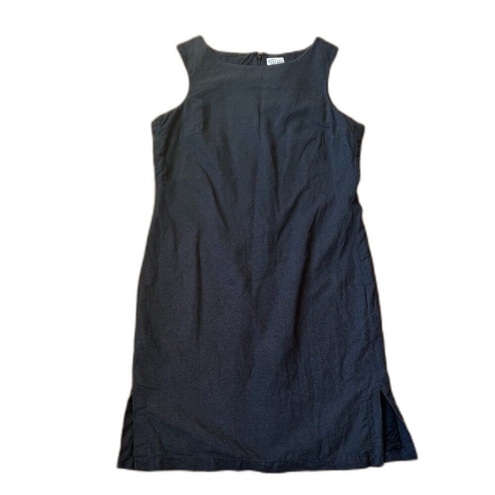 Field Gear Linen Cotton Blend‎ Sleeveless Black Dress Size 12